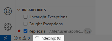 Дождитесь завершения индексации